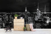 3D Night Urban Architecture Mansion Iron Tower Wall Mural Wallpaper YXL 2825