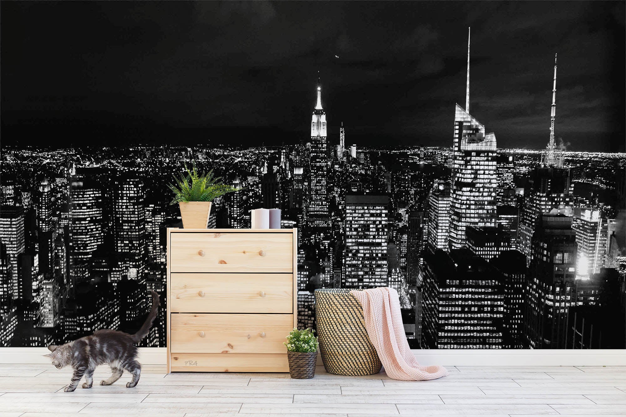 3D Night Urban Architecture Mansion Iron Tower Wall Mural Wallpaper YXL 2825