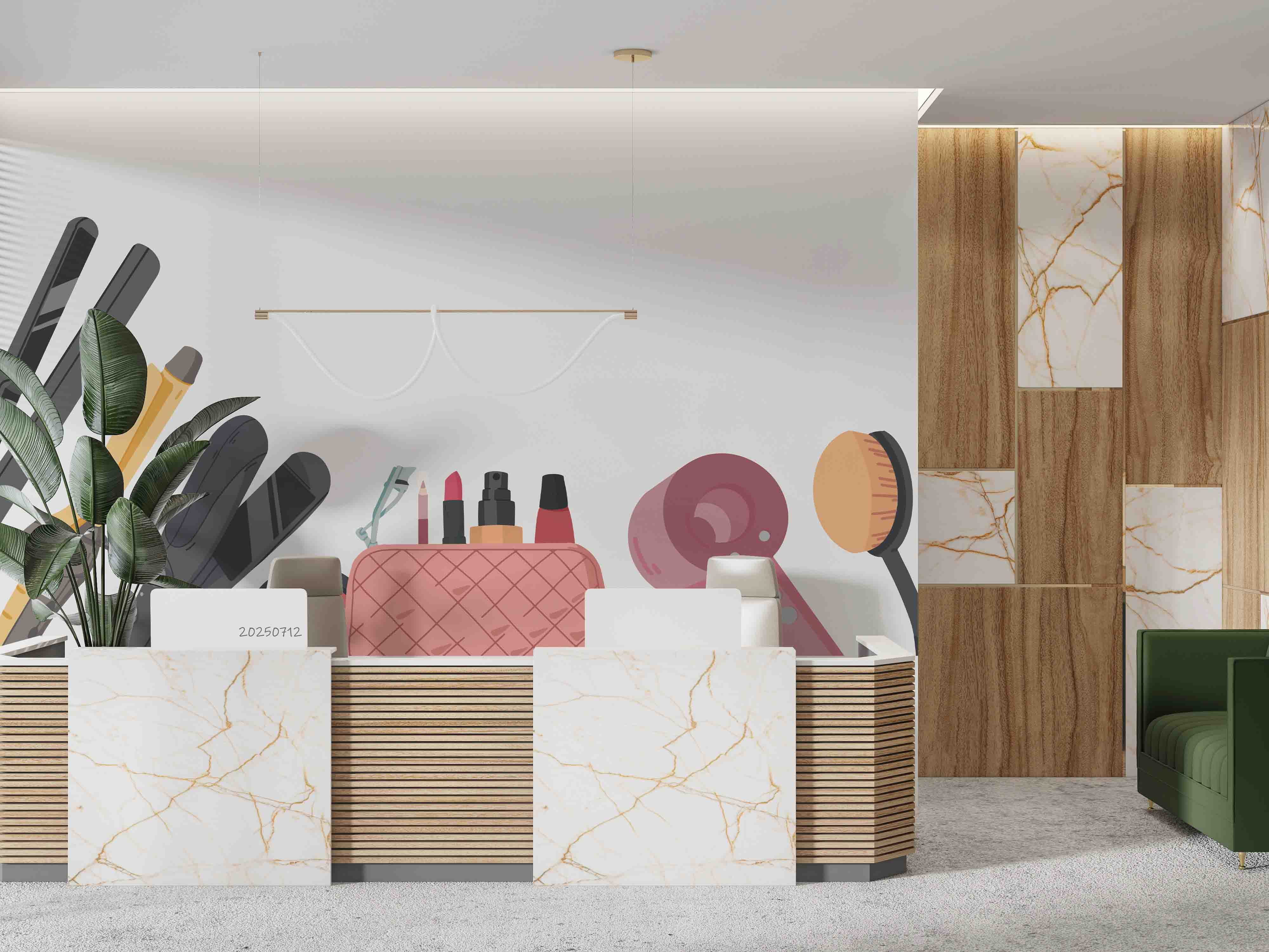 3D Salon Shop Beauty Salon Manicure Set Manicure Tools Wall Mural Wallpaper 29