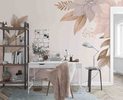 3D Hand Drawn Plant Leaves Background Wall Mural Wallpaper GD 3376- Jess Art Decoration