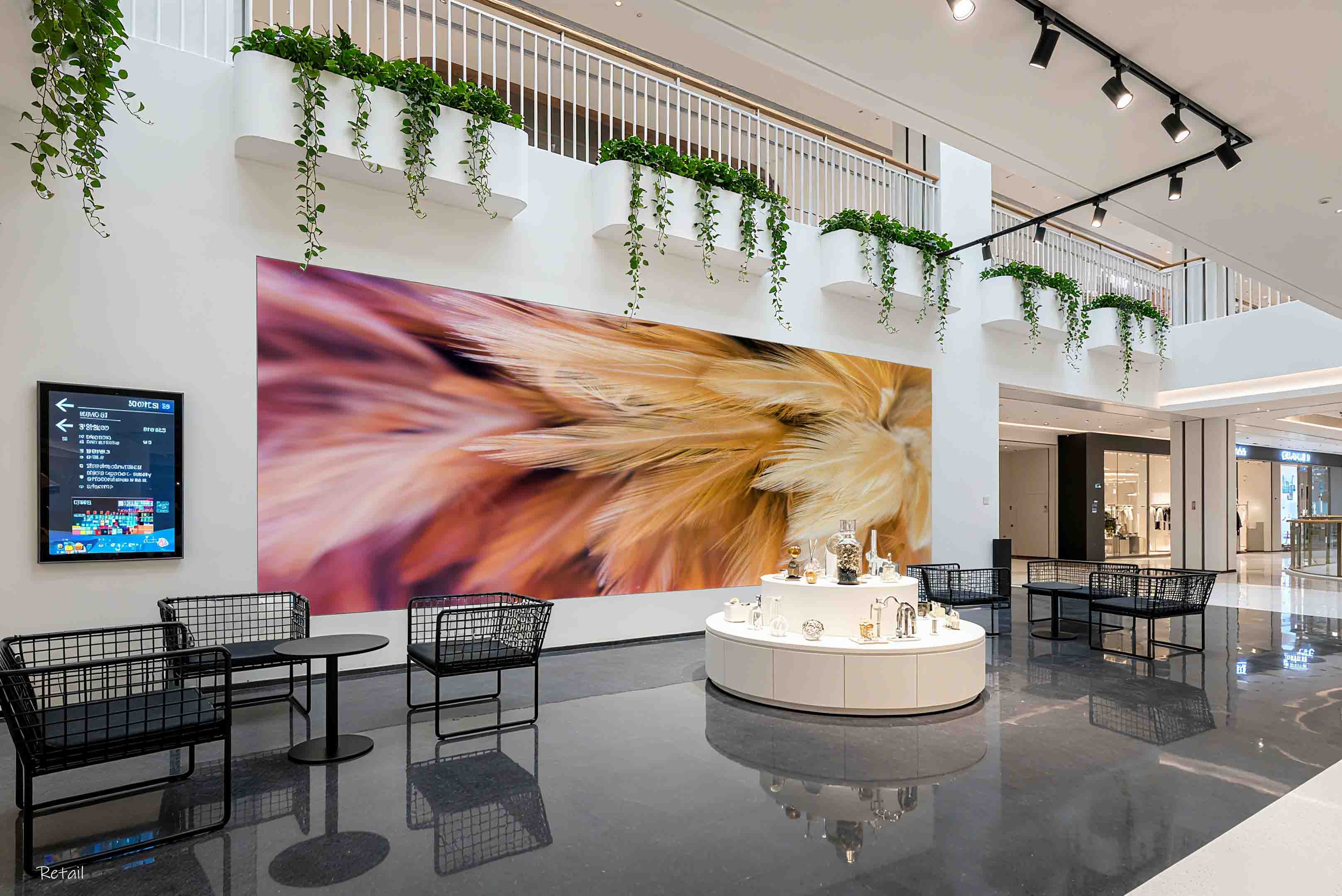 3D Retail Shop Store Market Trade Feather Wall Mural Wallpaper 23