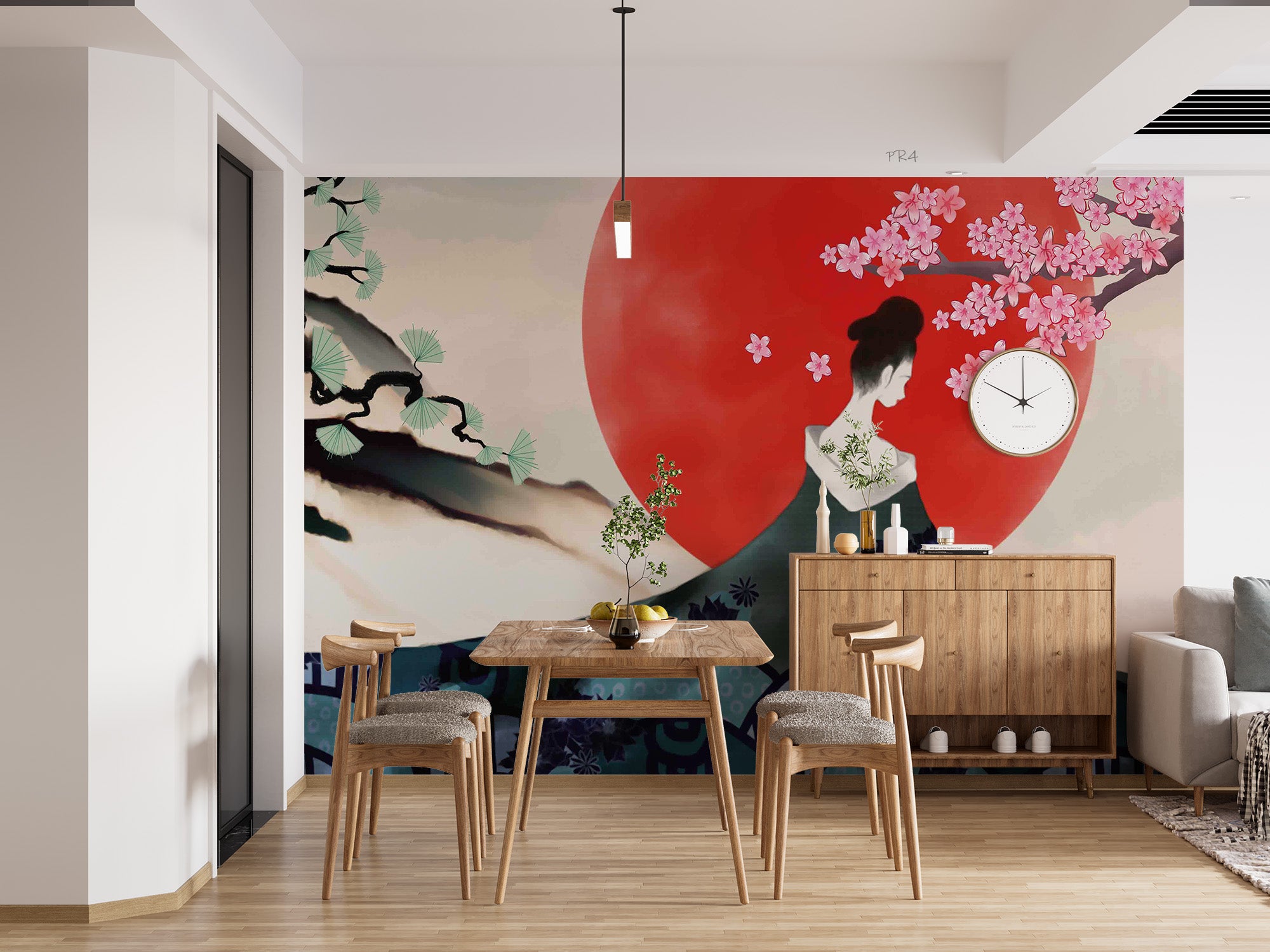 3D Tree Sun Person Floral Wall Mural Wallpaper YXL 2785