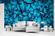 3D Beautiful Blue Butterfly Wall Mural Wallpaper GD 5033- Jess Art Decoration