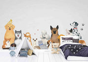 3D Cartoon Animal Dog Cute Kids Wallpaper Wall Mural Wall Decor Wall Art Wall Sticker Remoable Wallpaper