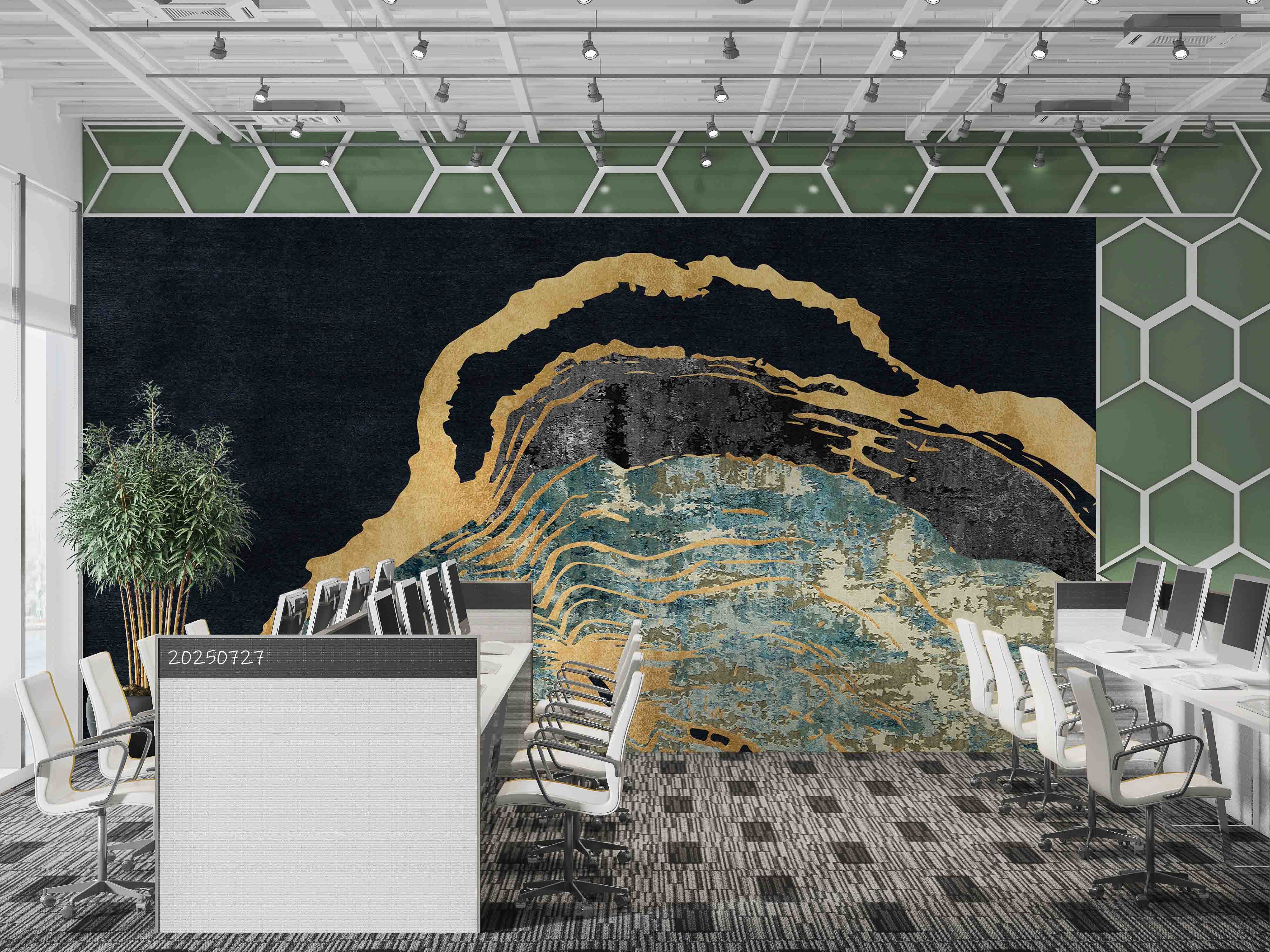 3D Office Business Commerce Marble Modern Abstract Wall Mural Wallpaper 55