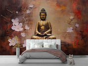 3D Hand Drawn Pink Floral Black Background Wallpaper Wall Mural Wall Decor Wall Art Wall Sticker Remoable Wallpaper LQH 36 (Copy)