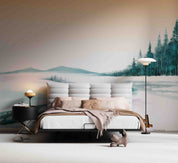 3D Winter Christmas Tree Landscape Wallpaper Wall Mural Wall Decor Wall Art Wall Sticker Remoable Wallpaper LQH 2