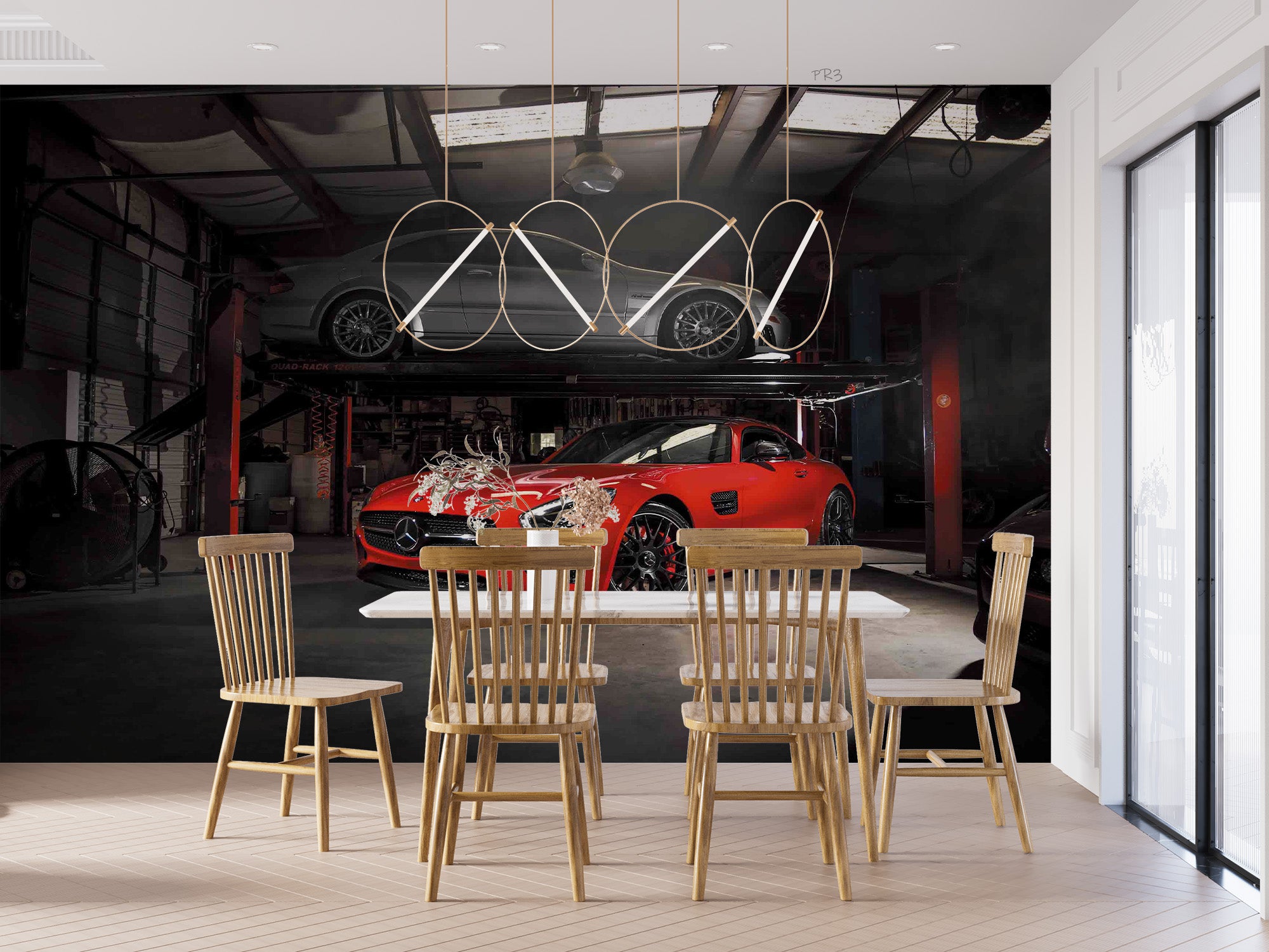 3D Garage Sports Car Wall Mural Wallpaper GD 3864- Jess Art Decoration