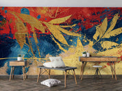 3D Abstract Colorful Graffiti Gold Leaf Wallpaper Wall Mural Wall Decor Wall Art Wall Sticker Remoable Wallpaper LQH