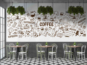3D Restaurant Snack Bar Diner Fast Food Coffee Dessert Wall Mural Wallpaper 18