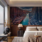 3D Hotel Inn Motel Hostel Resort Manor Scenery Mountains River Wall Mural Wallpaper 15