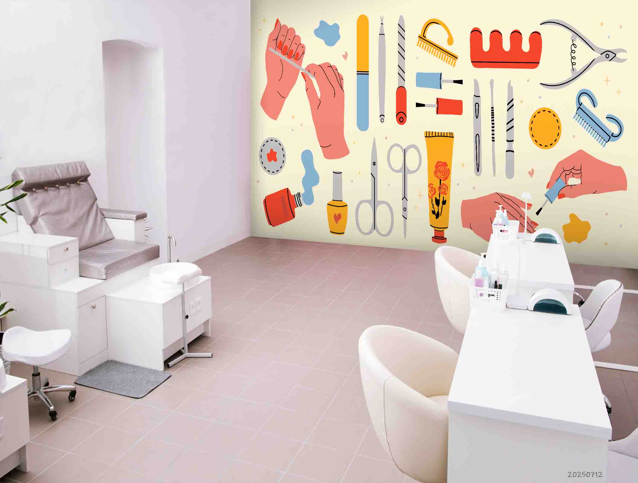 3D Salon Shop Beauty Salon Manicure Set Manicure Tools Wall Mural Wallpaper 30