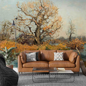 3D Oil Painting Tree Grass Sea Wall Mural Wallpaper YXL 112