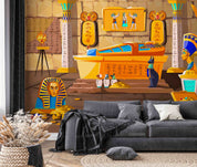 3D Ancient Egypt Pattern Egyptian Hieroglyphic Symbols Wallpaper Wall Mural Wall Decor Wall Art Wall Sticker Remoable Wallpaper LQH