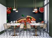 3D Restaurant Snack Bar Diner Fast Food Pizza Wall Mural Wallpaper 26