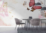 3D Butterfly Background Border Floral Wall Mural Wallpaper GD 3488- Jess Art Decoration