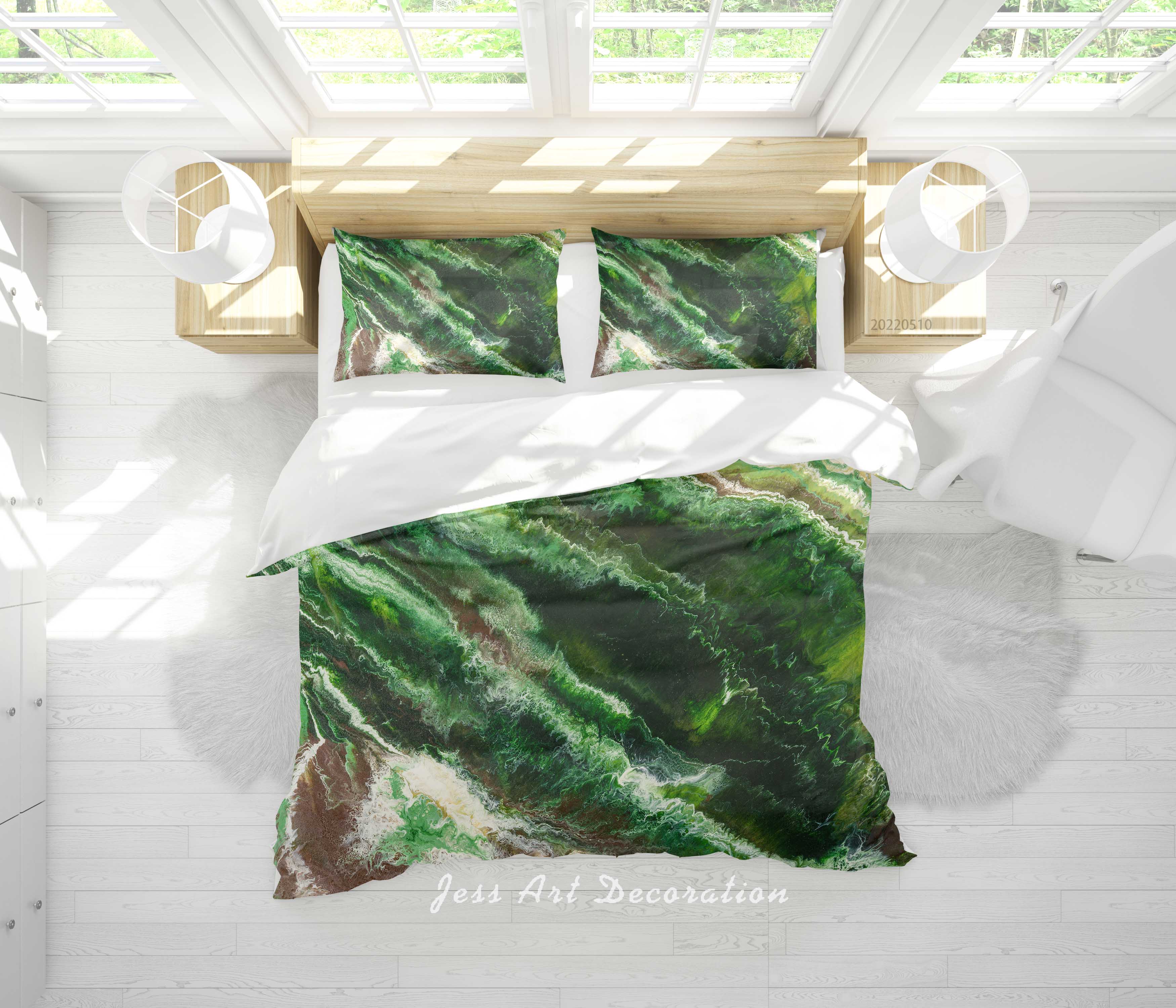 3D Sandbeach Sea Wave Quilt Cover Set Bedding Set Duvet Cover Pillowcase 07