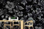 3D Black Floral Background Wallpaper Wall Mural Wall Decor Wall Art Wall Sticker Remoable Wallpaper