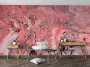 3D Abstract Damaskeen Wave Pink Wall Mural Wallpaper YXL 592