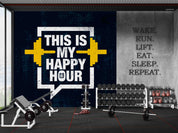 3D Gym Fitness Gymnasium Wall Mural Wallpaper 39