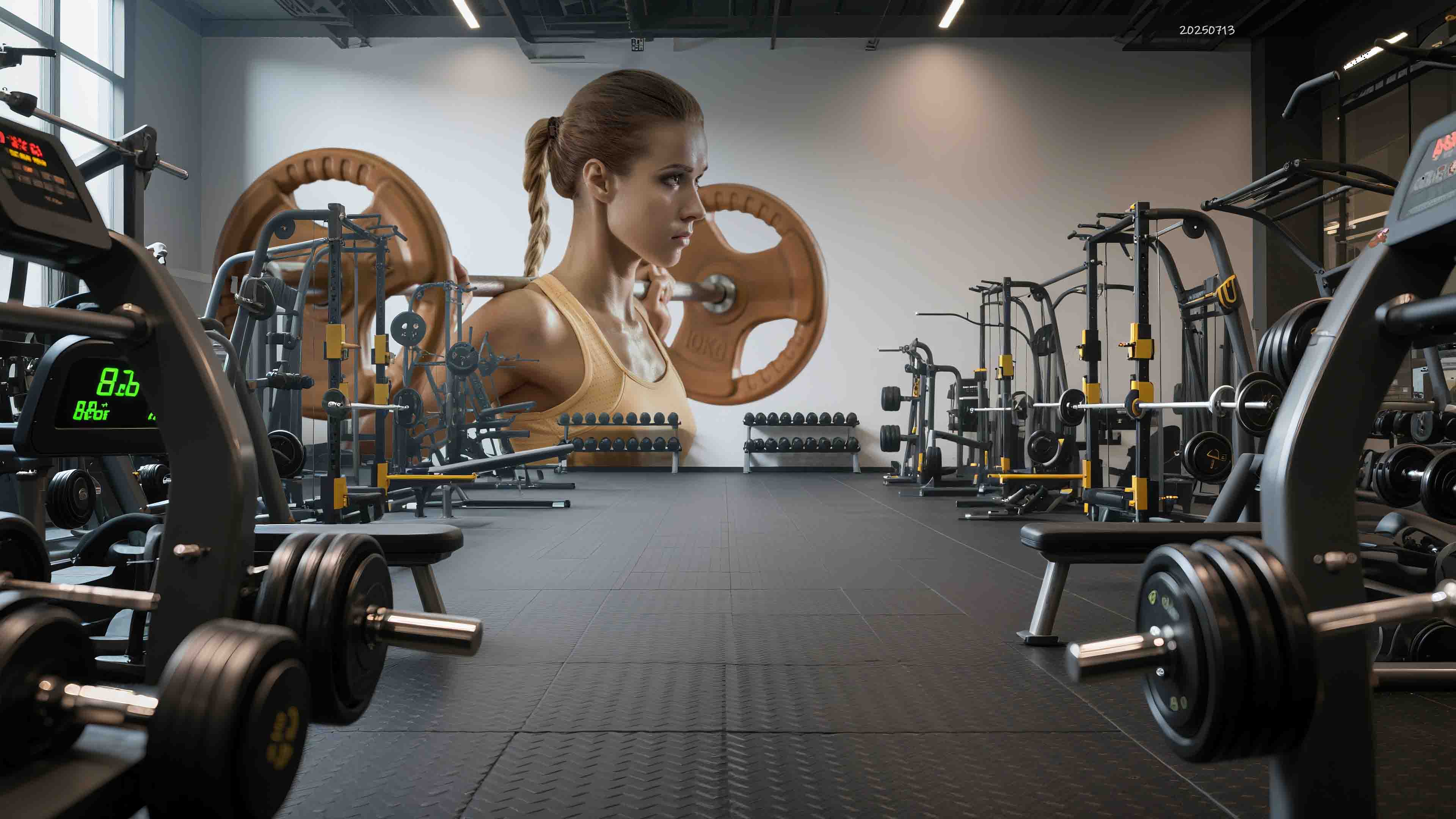 3D Gym Fitness Gymnasium Dumbbell Wall Mural Wallpaper 27