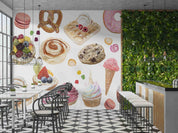 3D Hand Drawn Candy Watercolor Style Wall Mural Wallpaper GD 5252- Jess Art Decoration