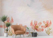 3D Floral Leaf Phalaenopsis Wall Mural Wallpaper YXL 3187