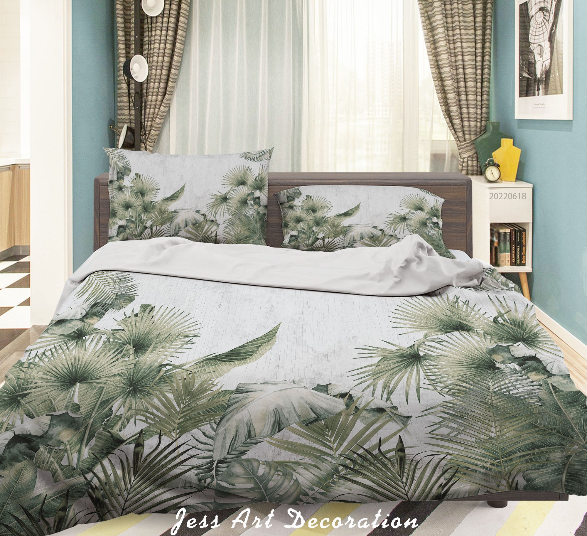 3D Forest Tree Leaf Quilt Cover Set Bedding Set Duvet Cover Pillowcase 639