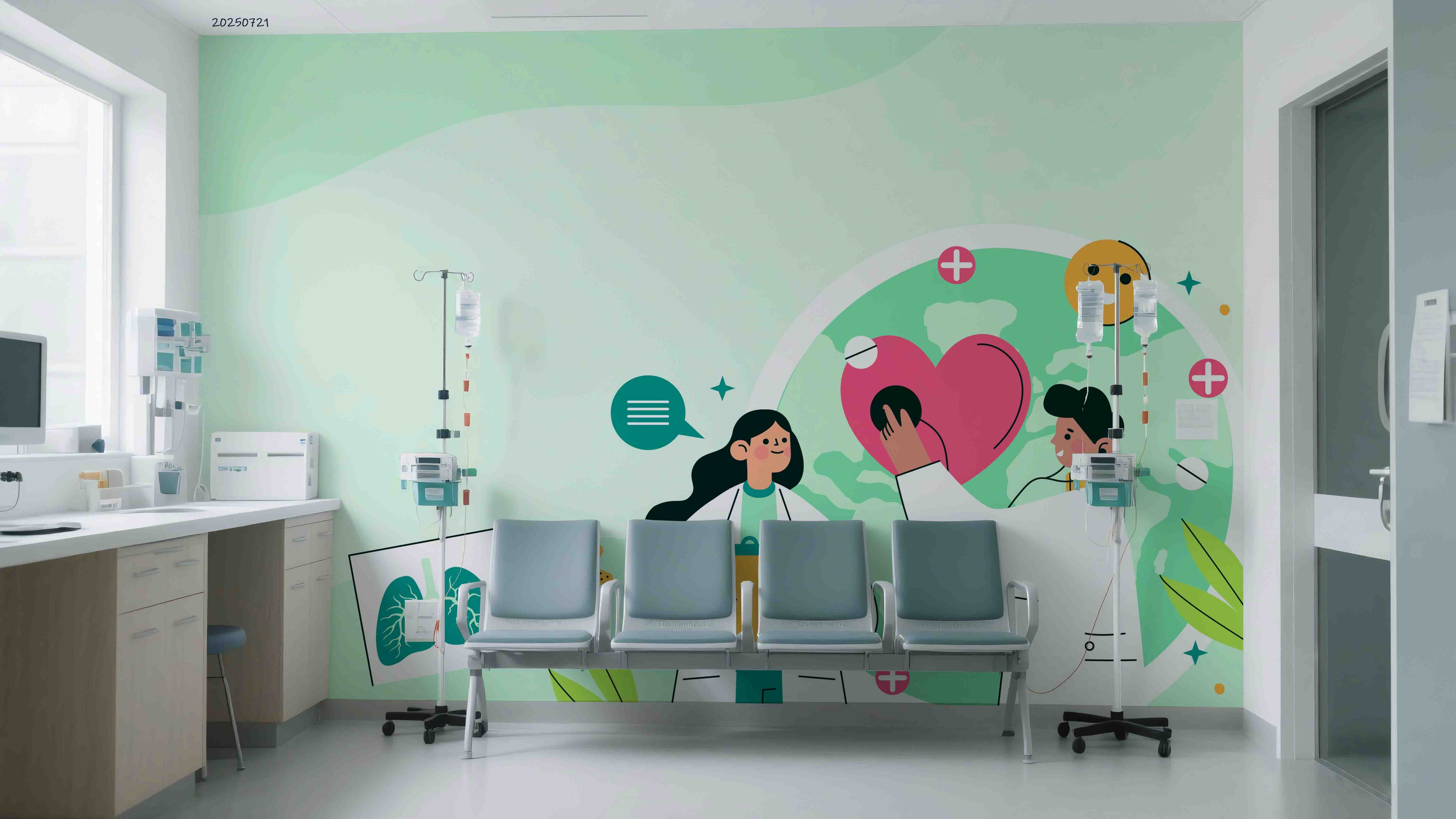 3D Clinic Hospital Rehabilitation Center Medical Healthcare Doctor Wall Mural Wallpaper 35