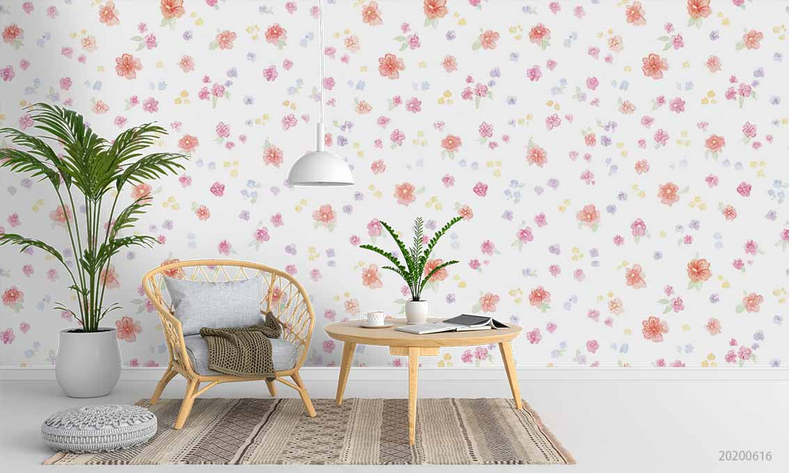 3D Floral Heronsbill White Wall Mural Wallpaper YXL 2267