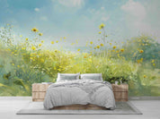 3D Blue Sky Flowers Grass Landscape Oil Painting Wallpaper Wall Mural Wall Decor Wall Art Wall Sticker Remoable Wallpaper LQH 1 1