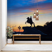 3D Urban Architecture Horse Person Sea Wall Mural Wallpaper YXL 2454