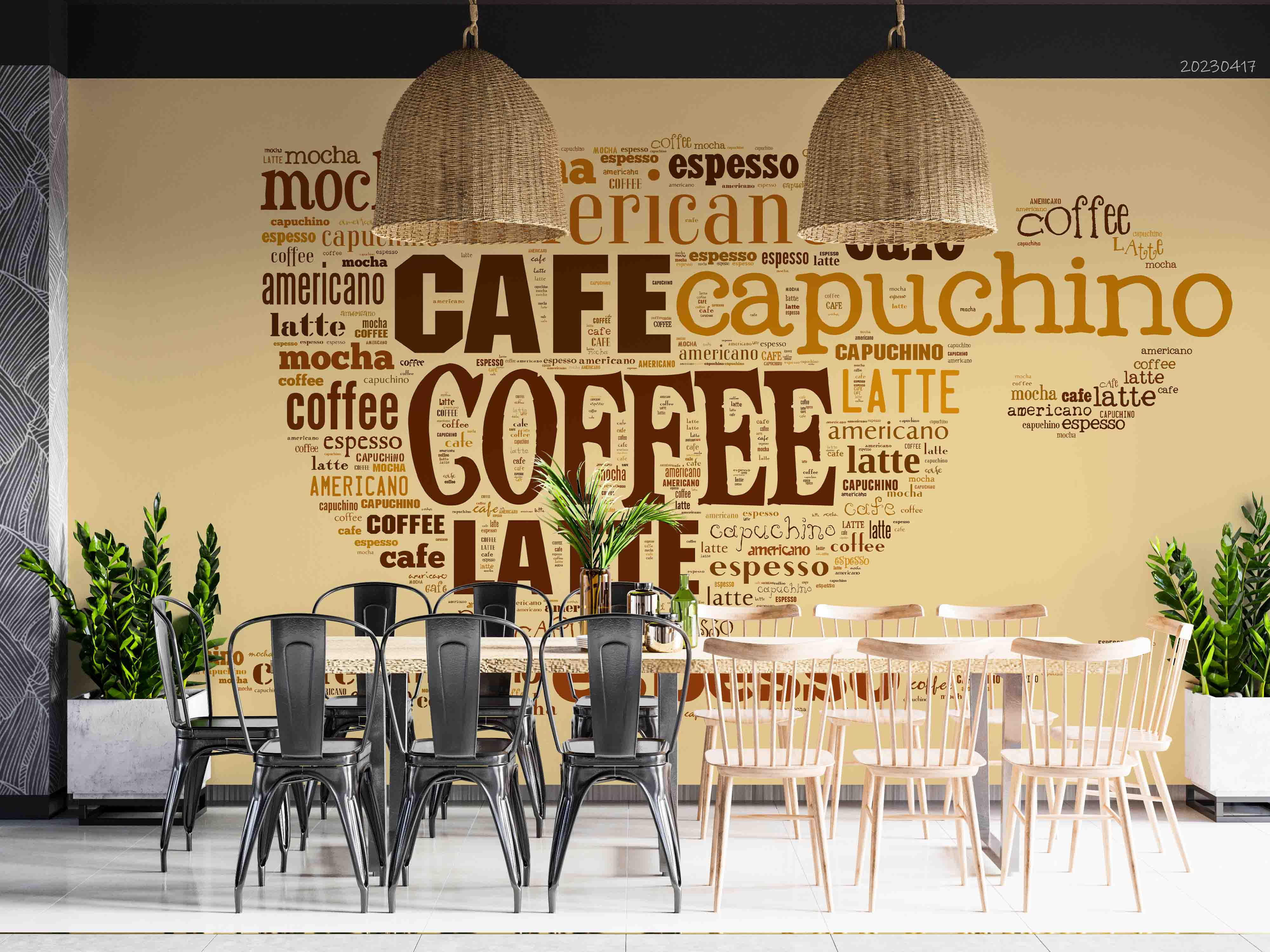3D Coffee Shop Poster Wall Mural Wallpaper GD 5572- Jess Art Decoration