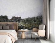 3D Forest House Lake Landscape Oil Painting Wallpaper Wall Mural Wall Decor Wall Art Wall Sticker Remoable Wallpaper LQH 14