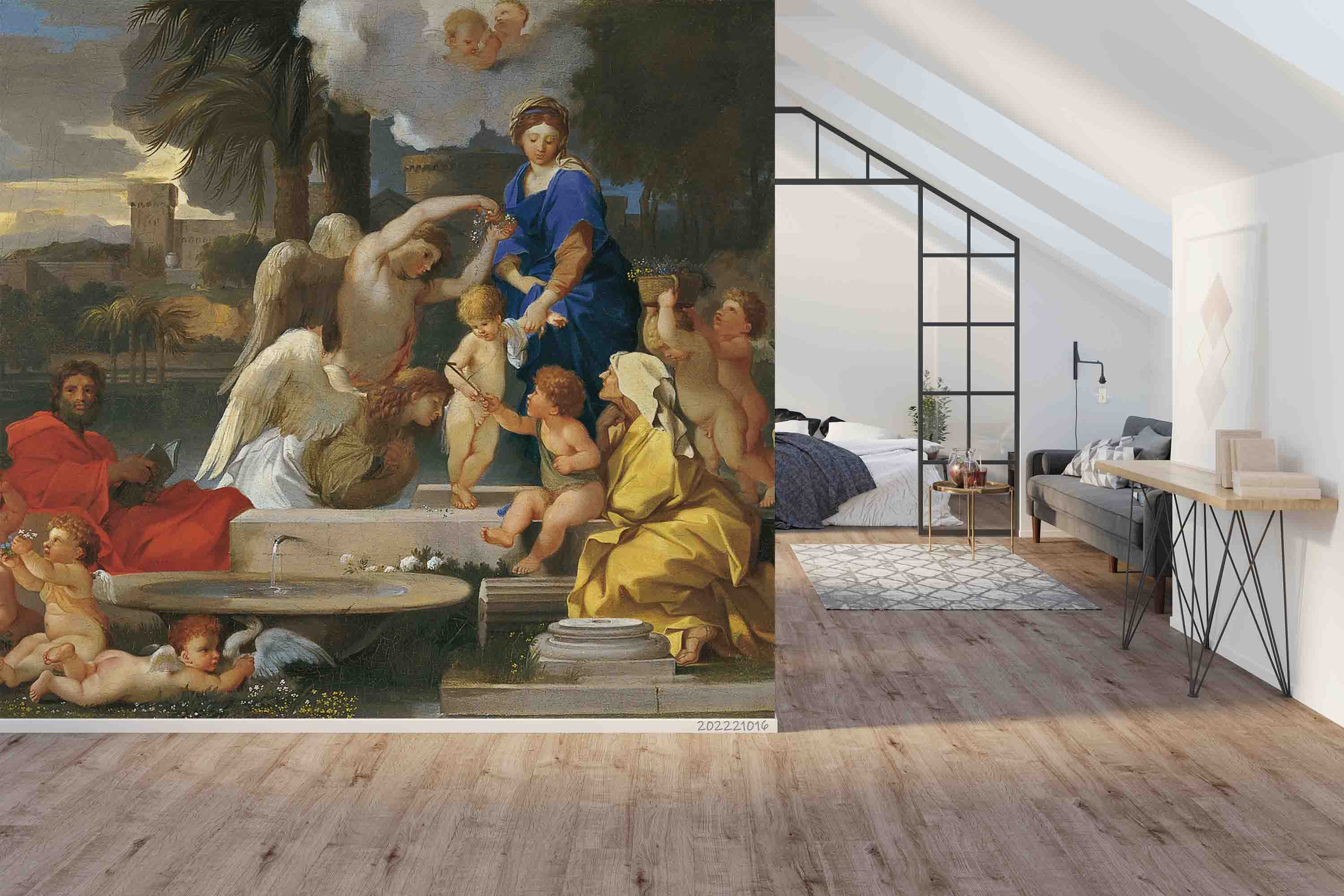 3D Vintage Europe Religious Oil Painting Wall Mural Wallpaper GD 2979- Jess Art Decoration