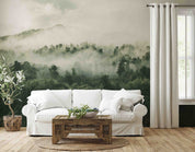 3D Beautiful Forest Many Green Trees Fog New Zealand Wall Mural Wallpaper GD 3252- Jess Art Decoration