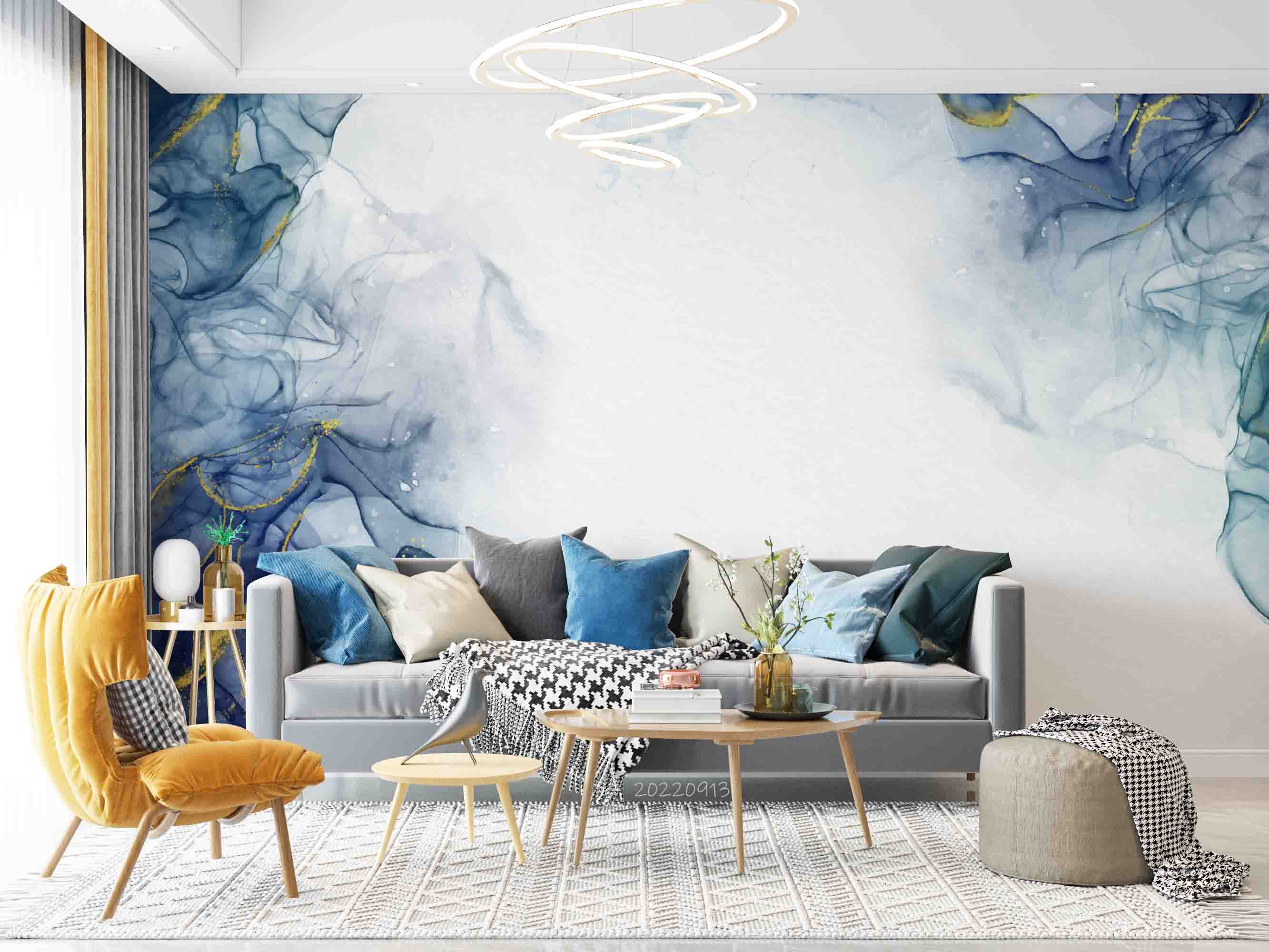 3D Watercolor Luxury Marble Texture Wall Mural Wallpaper GD 3506- Jess Art Decoration