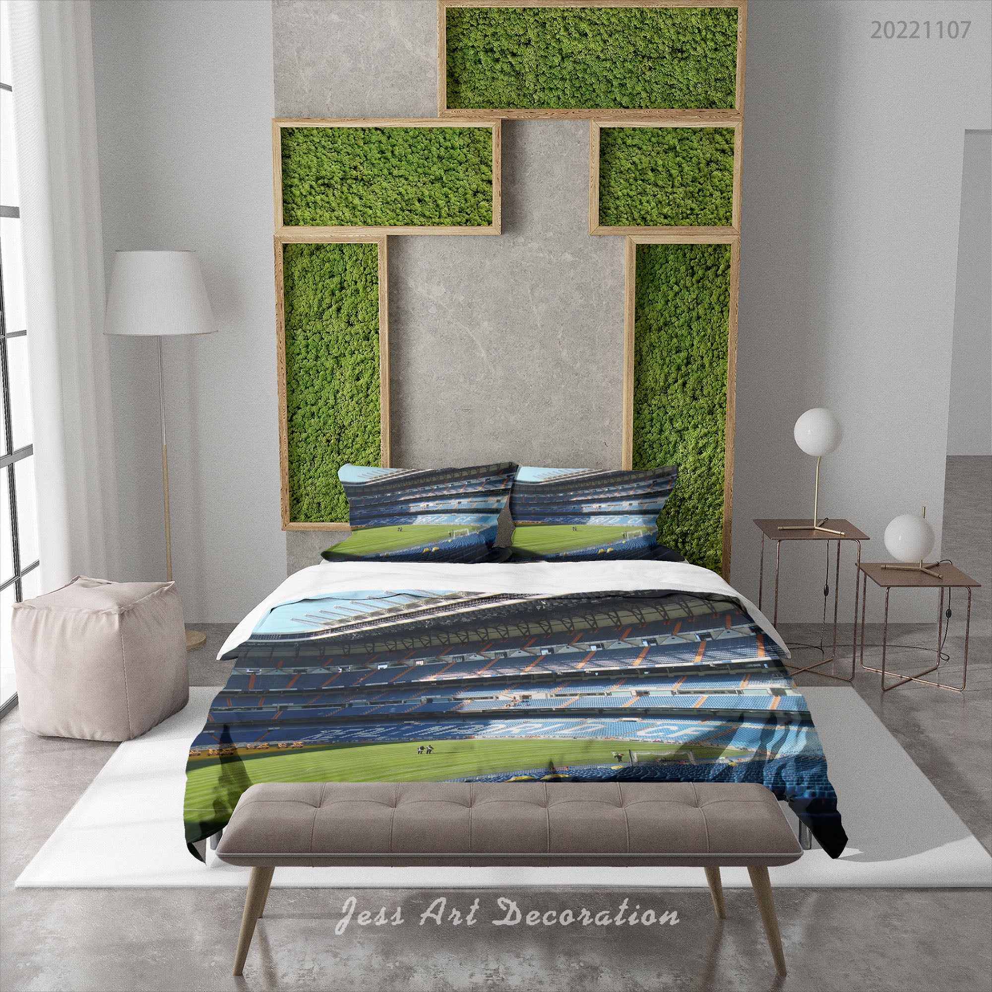 3D Real Madrid Spectator Seats Quilt Cover Set Bedding Set Duvet Cover Pillowcase 832