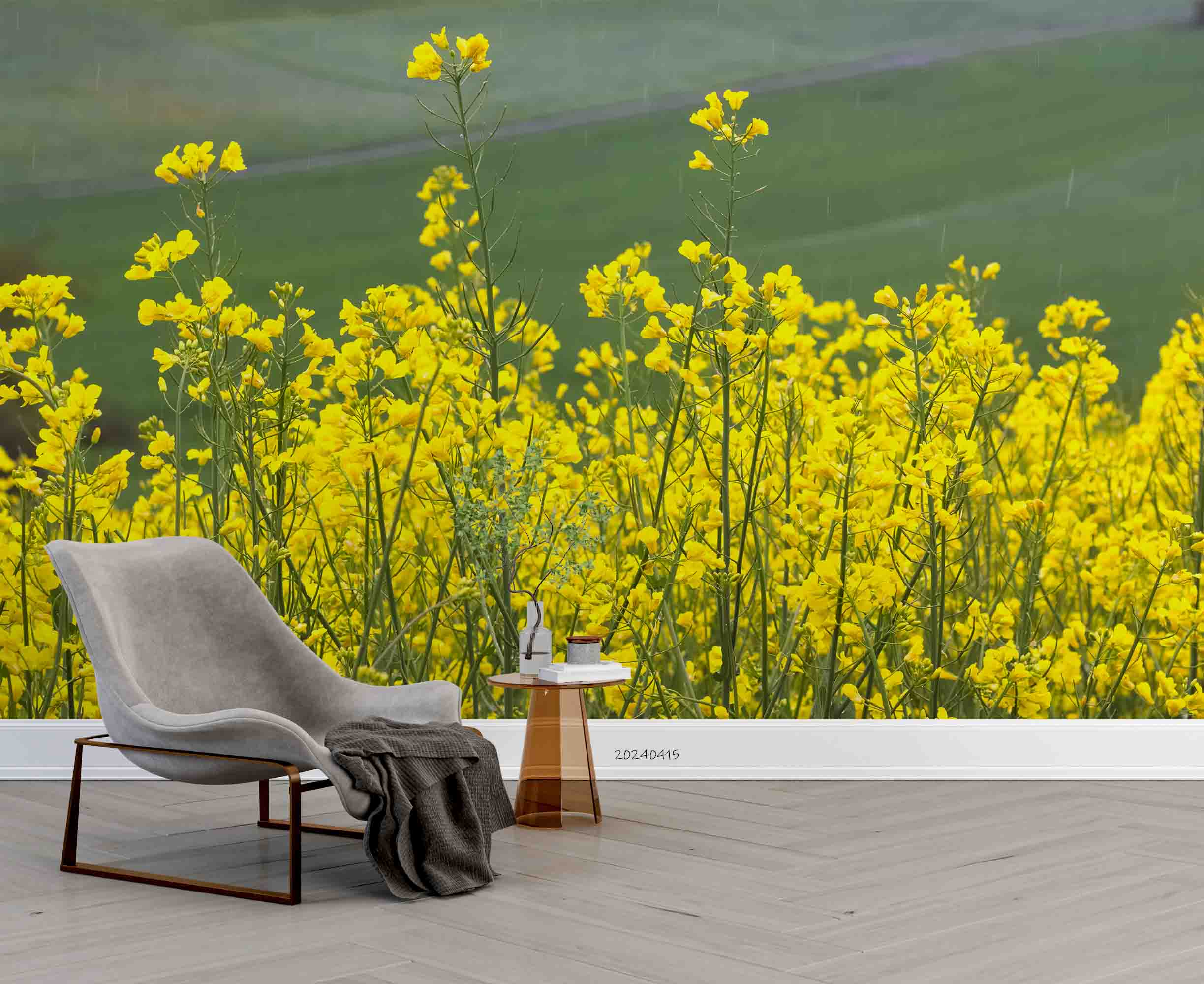 3D Yellow Rapeseed Field Wallpaper Wall Mural Wall Decor Wall Art Wall Sticker Remoable Wallpaper