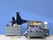 3D Turkish Air Force "SOLOTURK" F-16 Fighting Falcon Wall Mural Wallpaper GD 5456- Jess Art Decoration