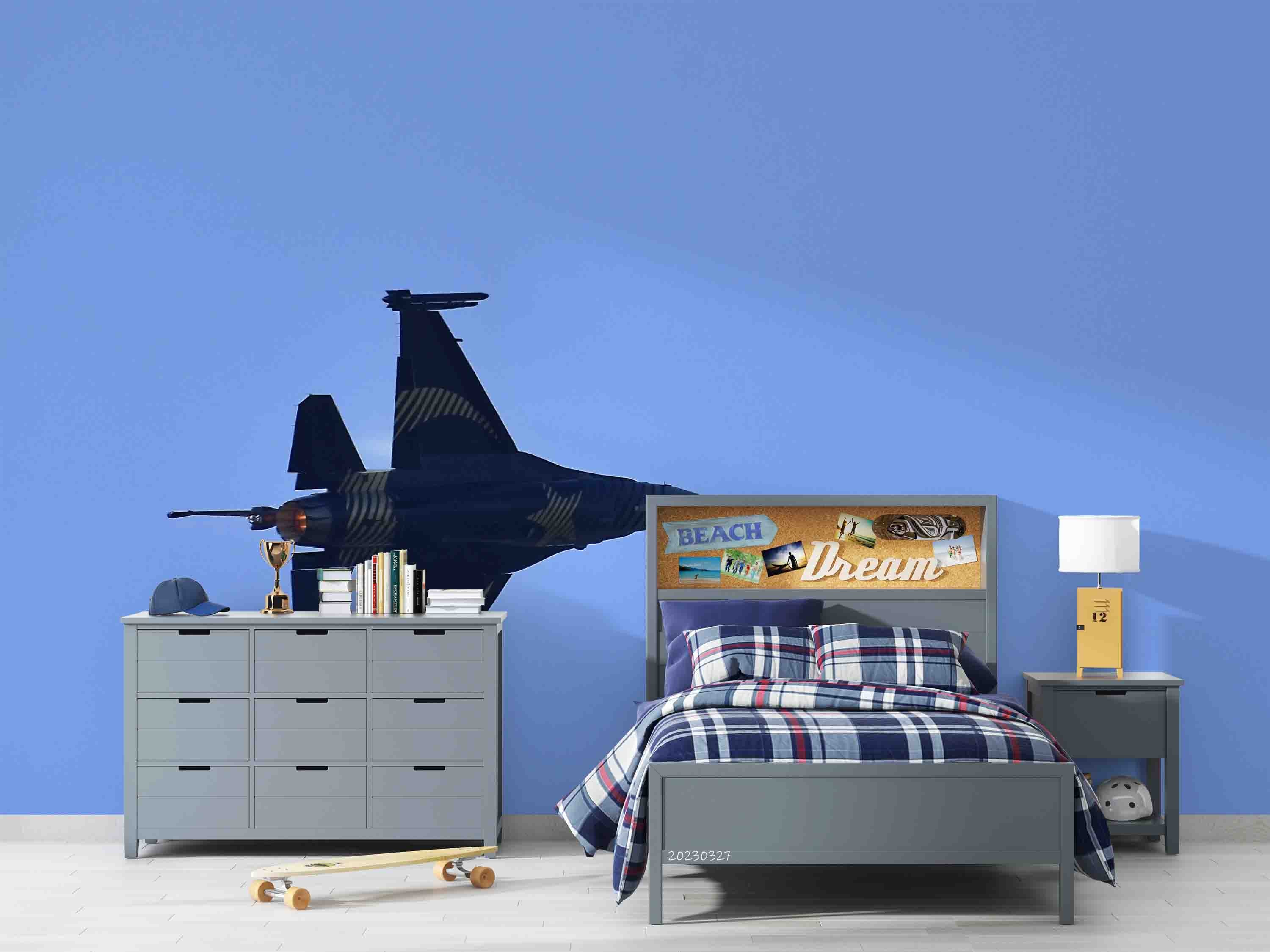 3D Turkish Air Force "SOLOTURK" F-16 Fighting Falcon Wall Mural Wallpaper GD 5456- Jess Art Decoration