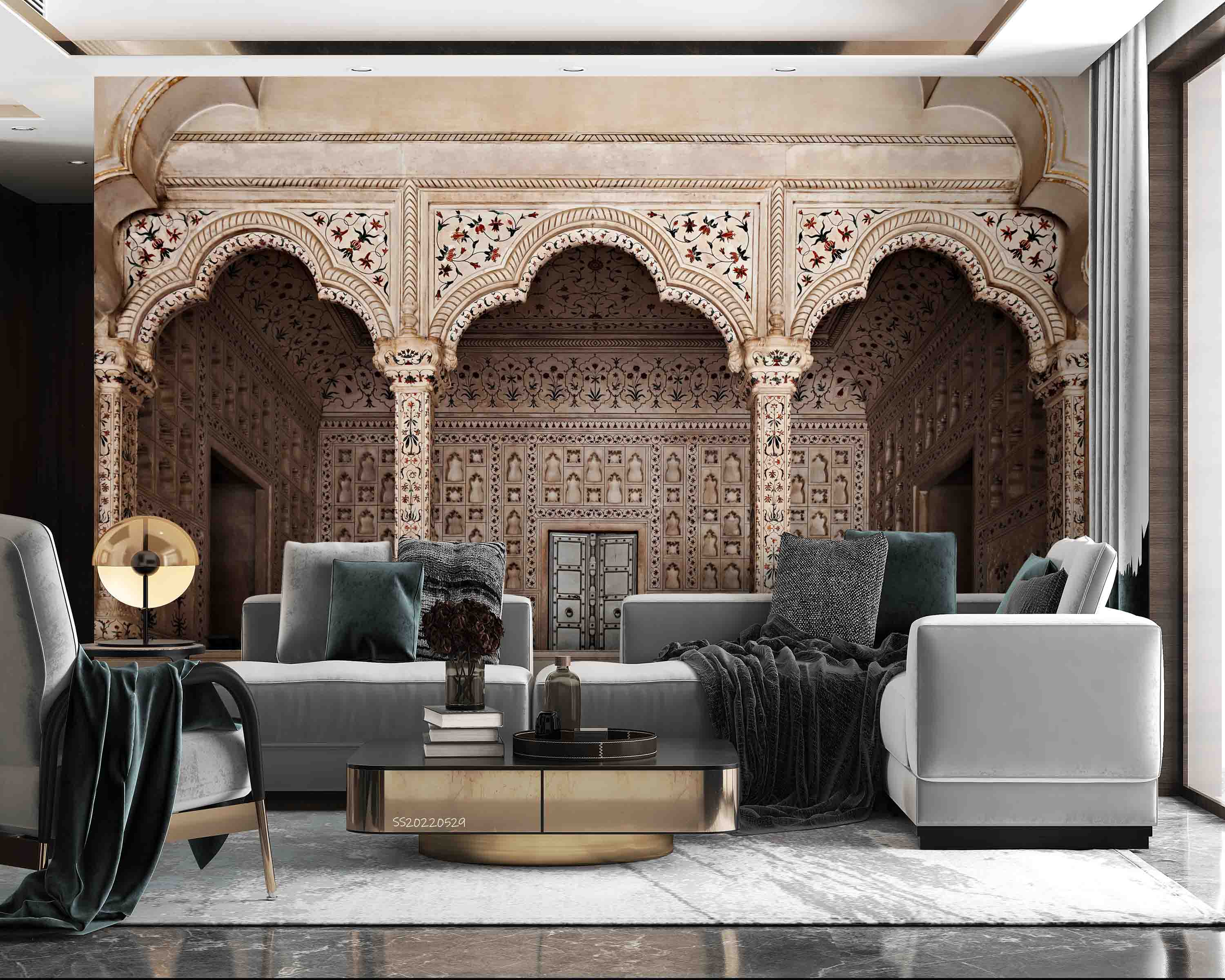 3D Arch Agra Red Fort India Wall Mural Wallpaper GD 4269- Jess Art Decoration