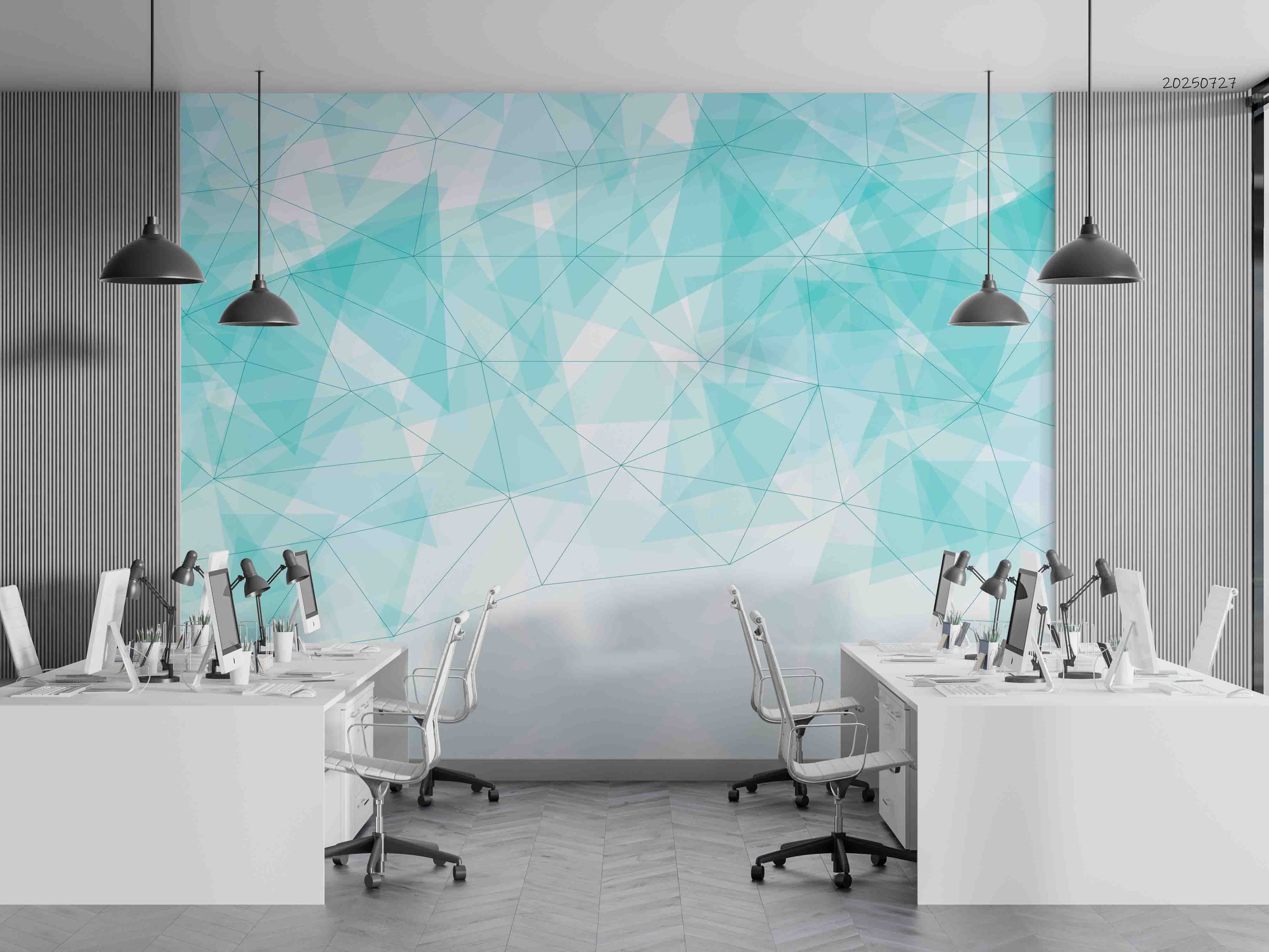 3D Office Business Commerce Geometric Lines Wall Mural Wallpaper 30