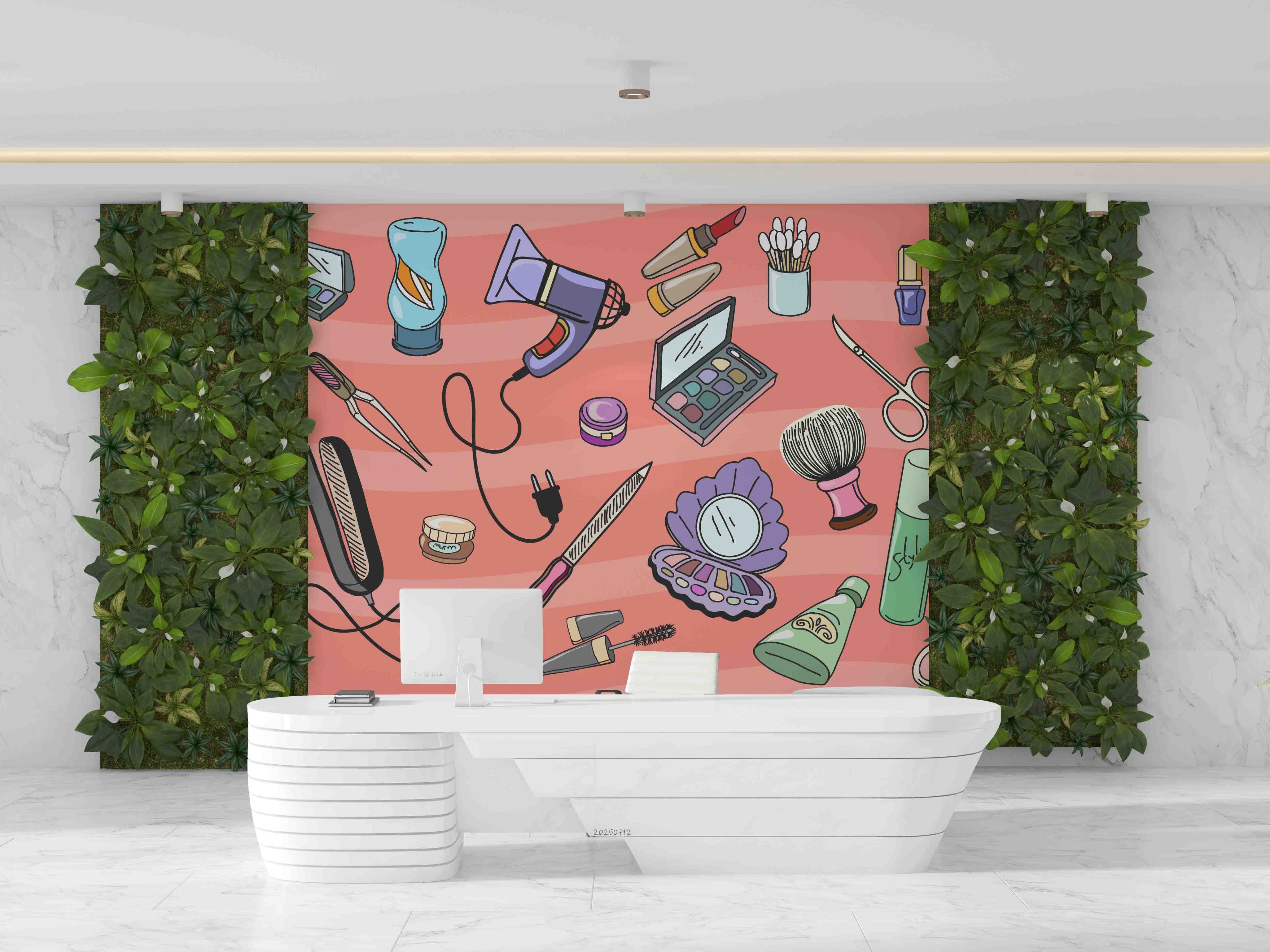 3D Salon Shop Beauty Salon Manicure Set Manicure Tools Wall Mural Wallpaper 35