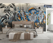 Graffiti Person Letter Street Sign Wallpaper typography graffiti wall mural for teen room or studio - view 3