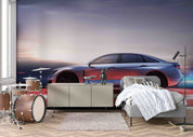 3D Grey Sports Car Pattern Wallpaper Wall Mural Wall Decor Wall Art Wall Sticker Remoable Wallpaper