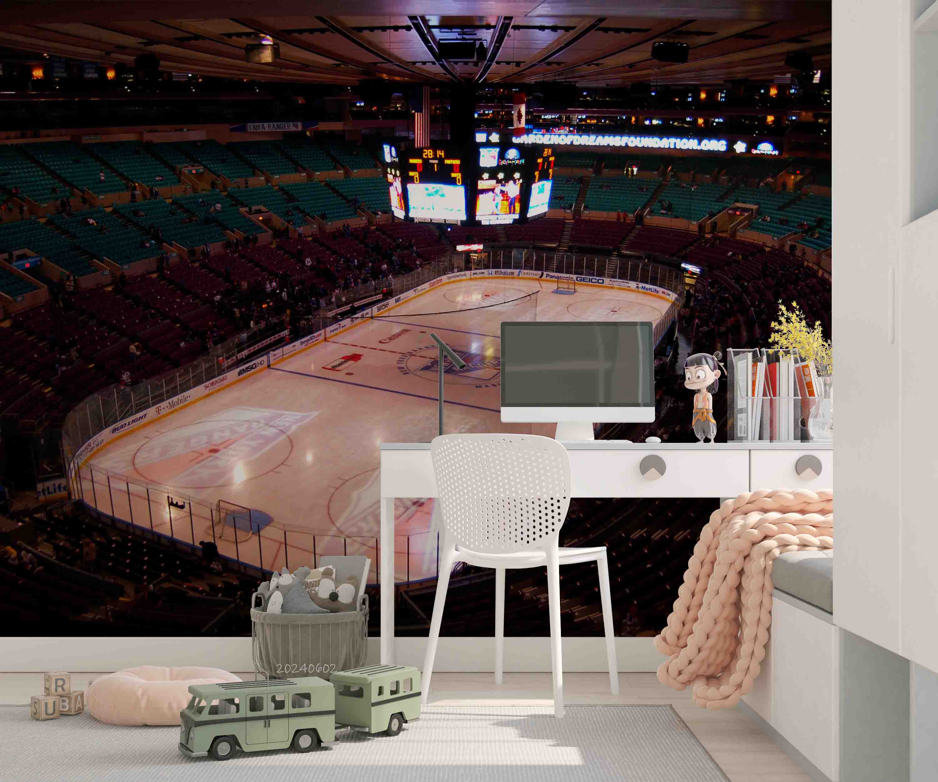 3D Architecture Stadium Skating Rink Wall Mural Wallpaper YXL 461