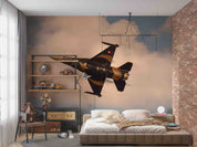 3D F 16 Fighter Flight Wall Mural Wallpaper GD 5399- Jess Art Decoration