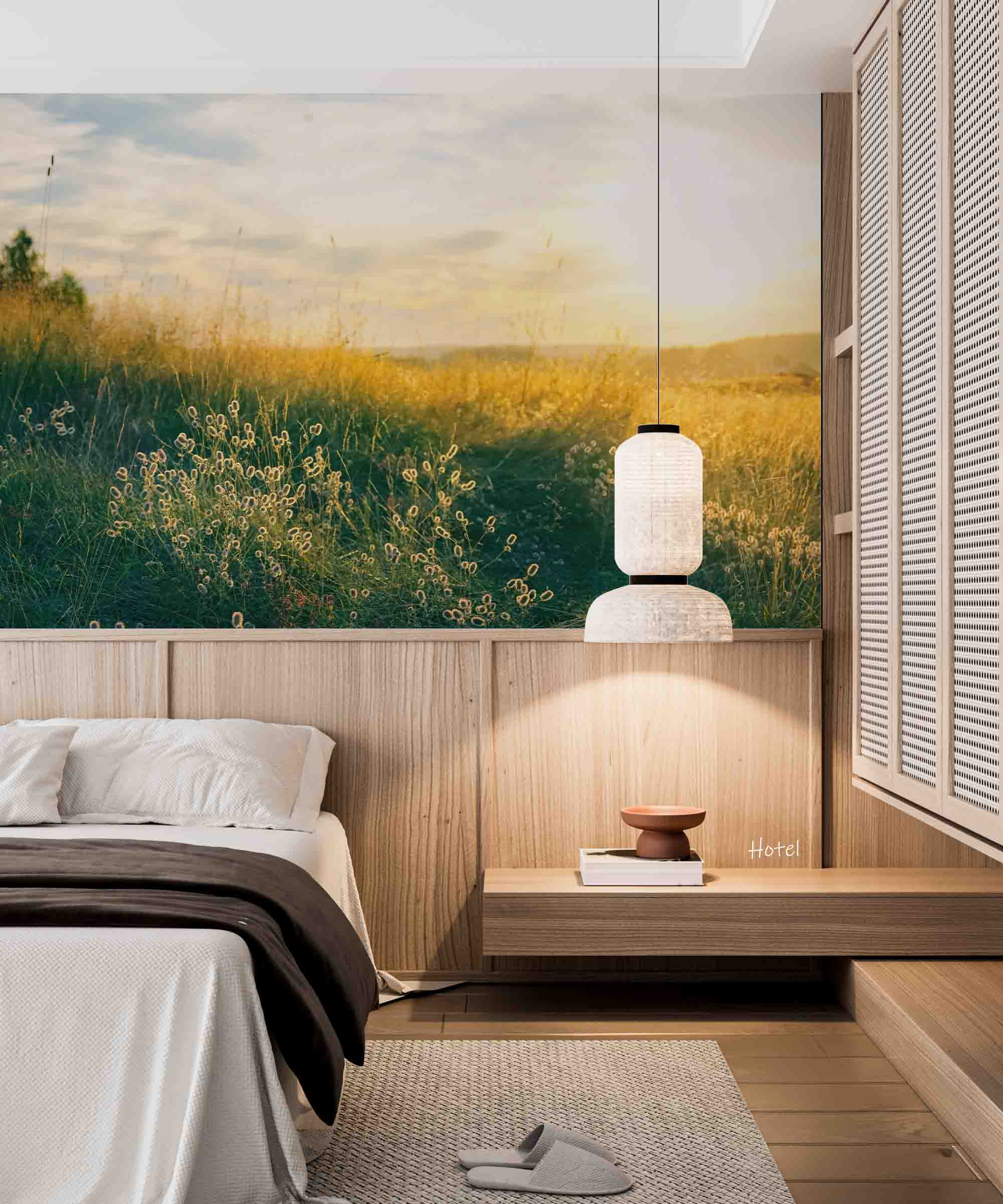 3D Hotel Inn Motel Hostel Resort Manor Scenery Sunrise Wall Mural Wallpaper 5