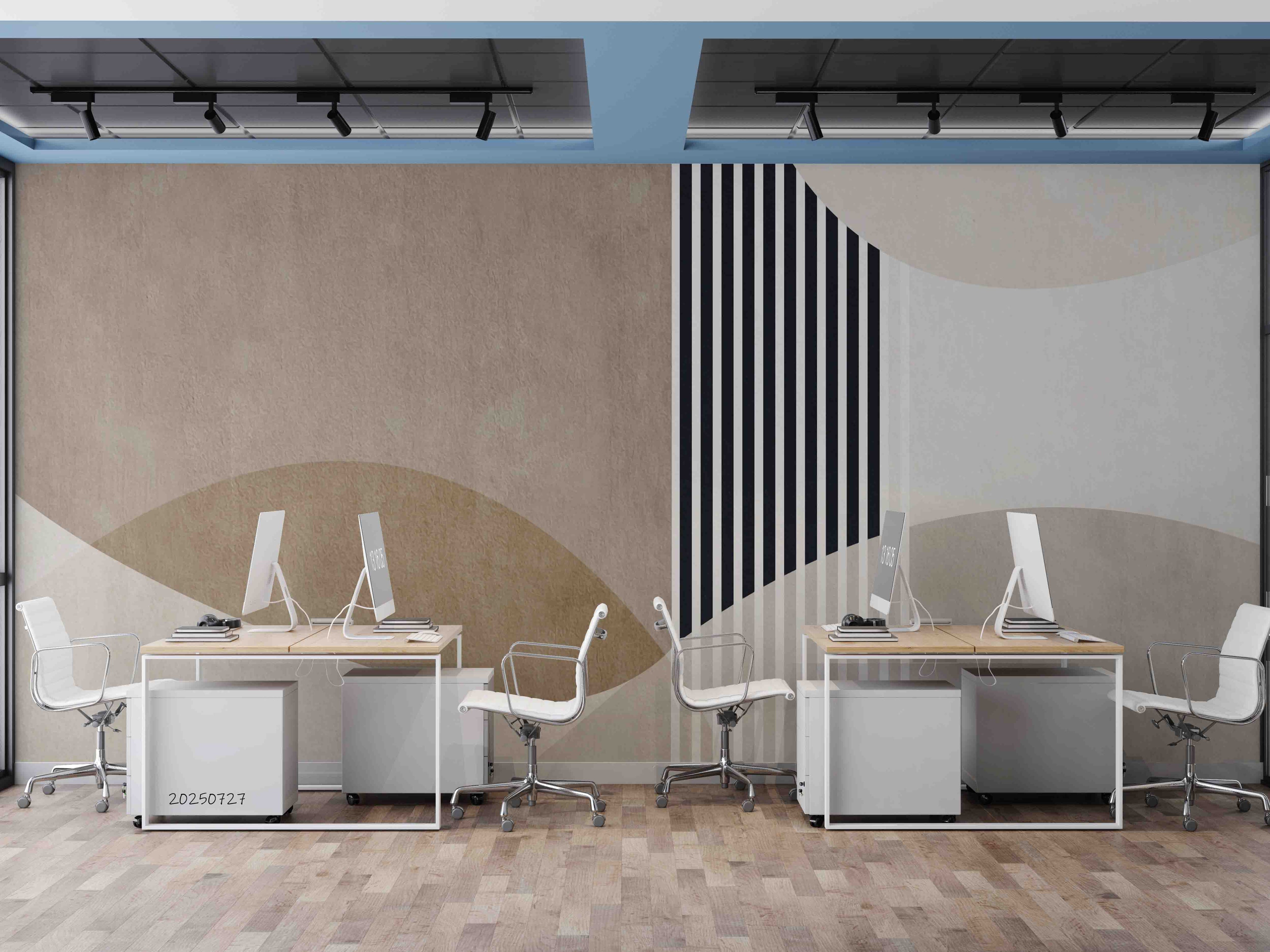 3D Office Business Commerce Geometric Lines Wall Mural Wallpaper 20